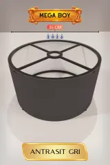 Antrasit Gri Lambader Başlığı 35 Cm Mega Boy