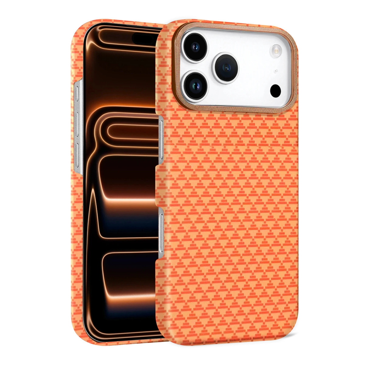 İphone 17 Pro Max Vega Magsafe Kapak - Parlak Turuncu