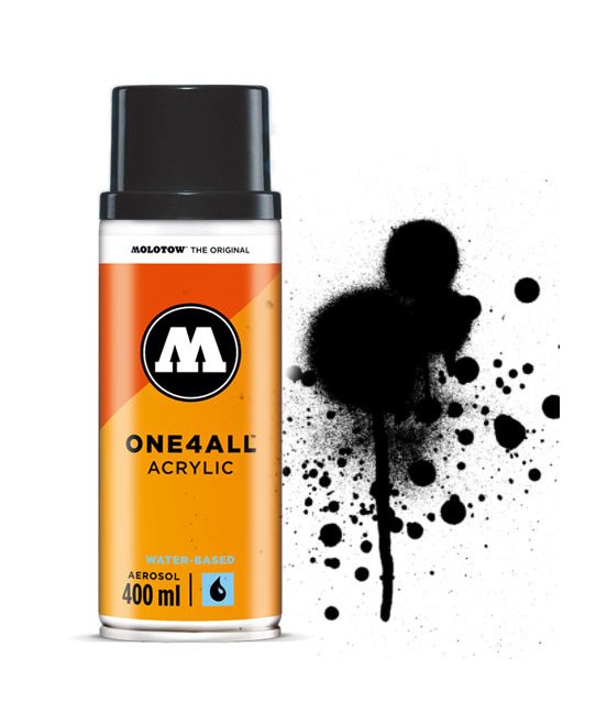 ONE4ALL Akrilik Sprey Boya 400ml - N:180 Signal Black