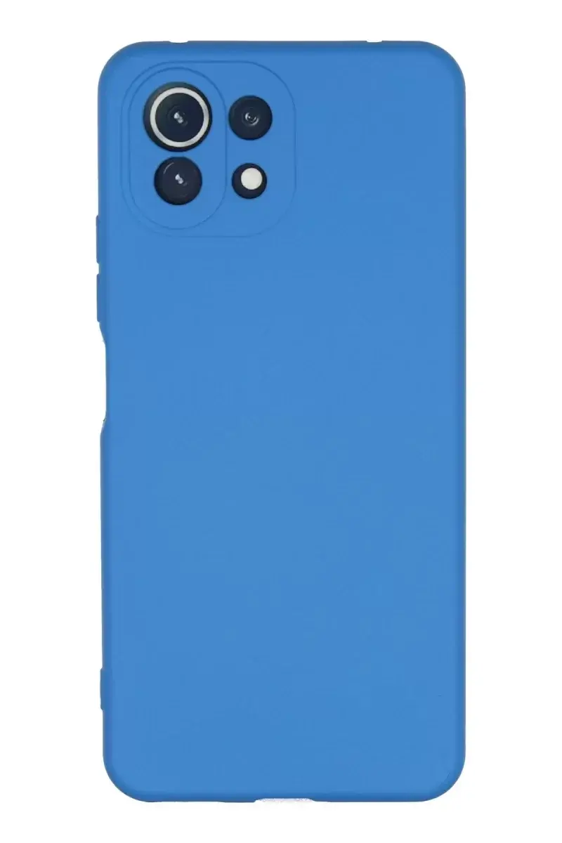 Newface Xiaomi Mi 11 Lite Kılıf Nano İçi Kadife Silikon - Mavi