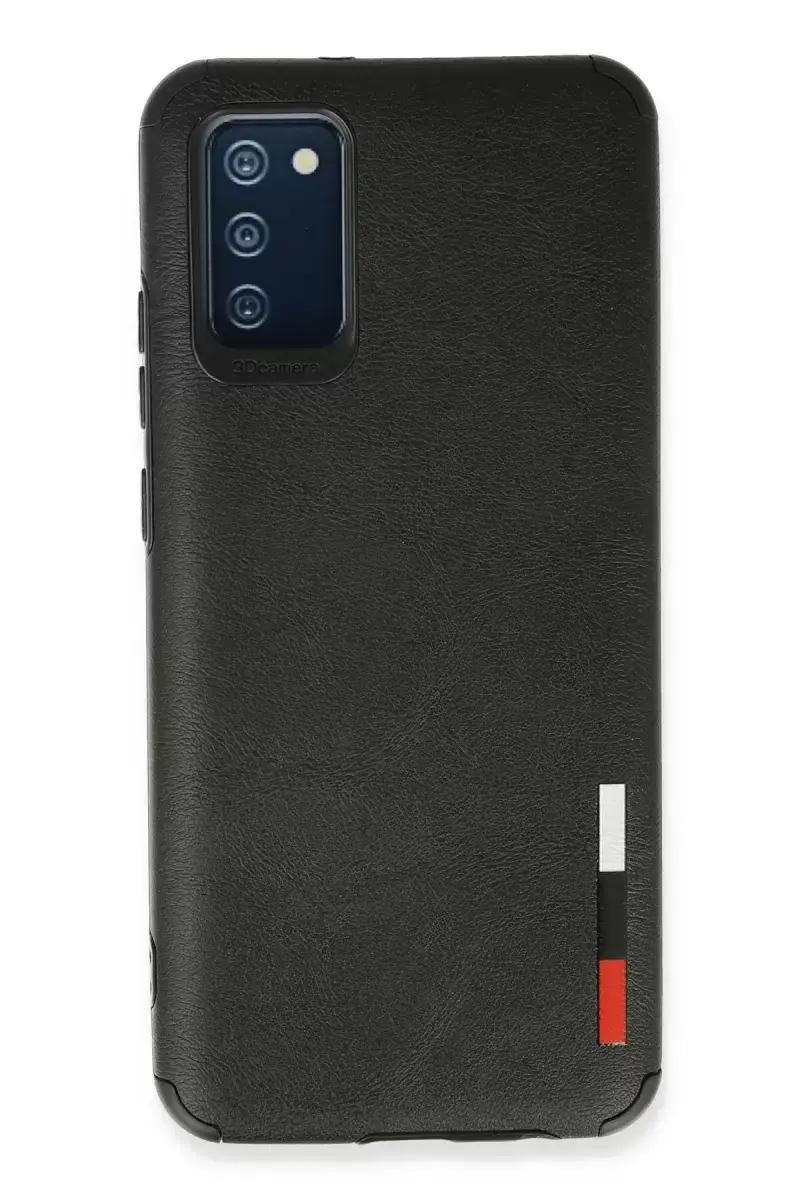 Newface Samsung Galaxy A02s Kılıf Loop Deri Silikon - Siyah