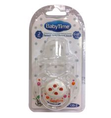 BabyTime BT135 Silikon Damaklı Desenli Emzik N.2 - Turuncu