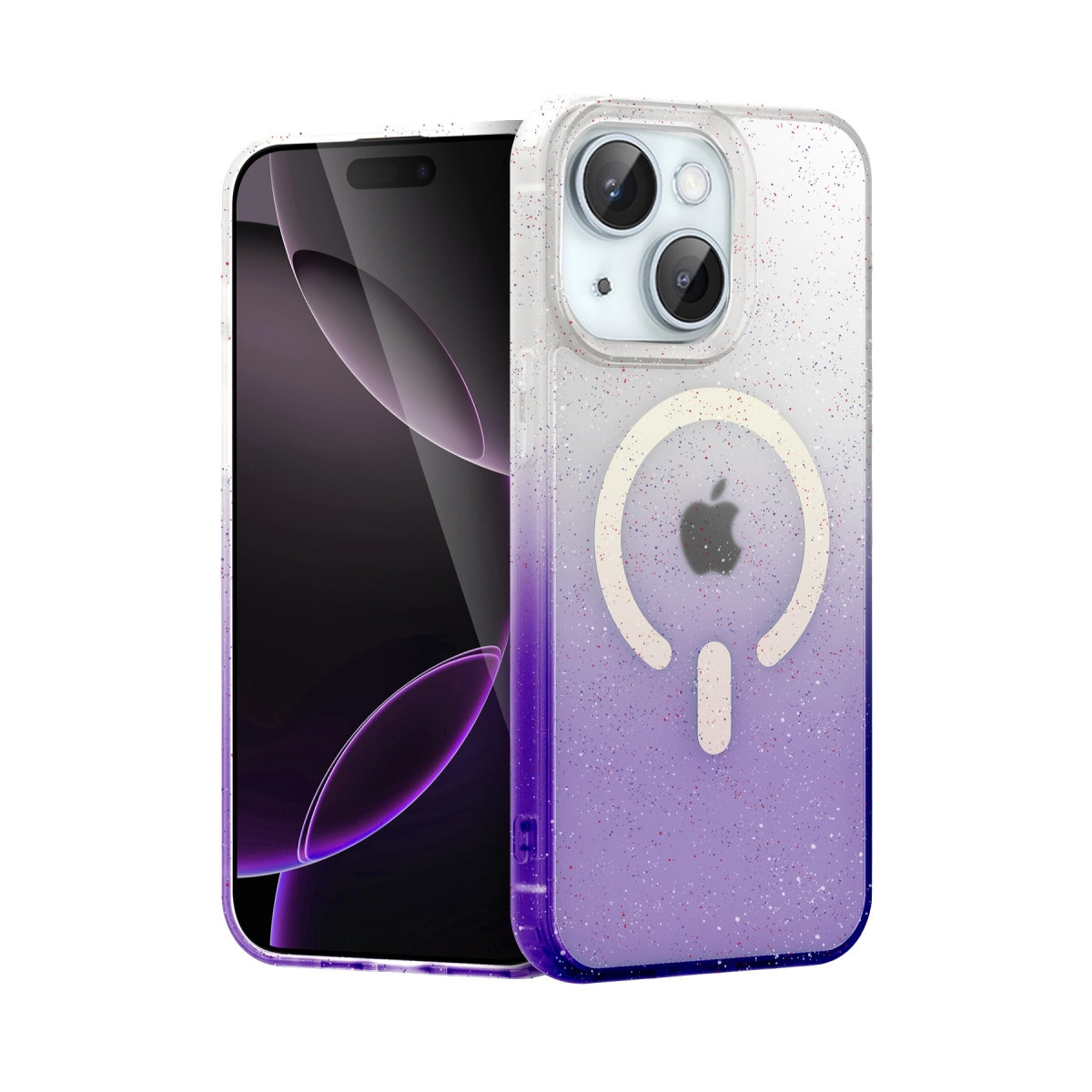 İphone 15 Pummel Shiny Magsafe Kapak - Mor