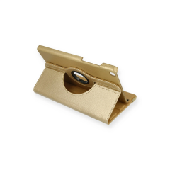 Samsung Galaxy Tab A9 Plus Kılıf 360 Tablet Deri Kılıf - Gold