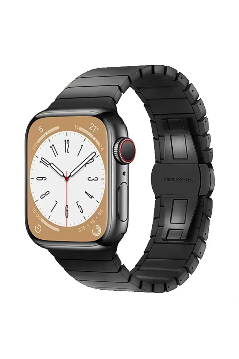 Newface Apple Watch 38mm Kr413 Fine Steel Kordon - Siyah