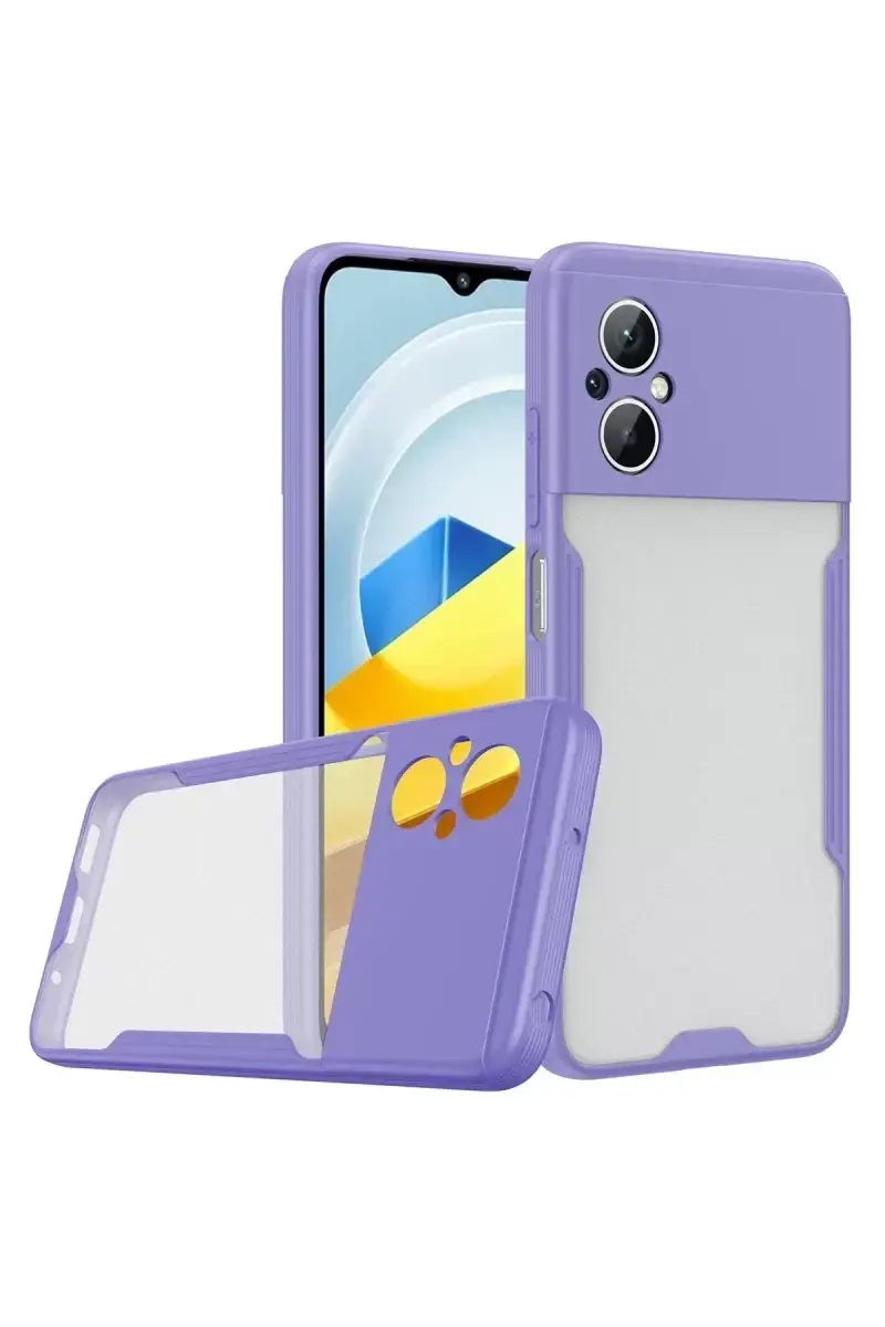 Newface Xiaomi Poco M5 Kılıf Platin Silikon - Lila