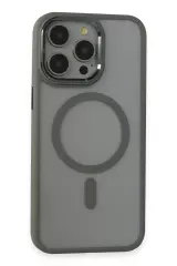 Newface Apple İphone 15 Pro Max Kılıf Room Magneticsafe Silikon - Gri