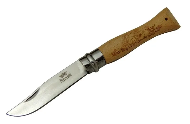 Sterling T0195 Bahçe Çakı 16 Cm - Ahşap Sap, Bilezikli, Kılıflı
