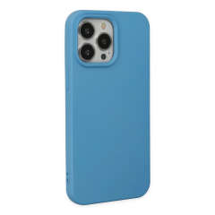 İphone 14 Pro Kılıf Nano İçi Kadife Silikon - Mavi
