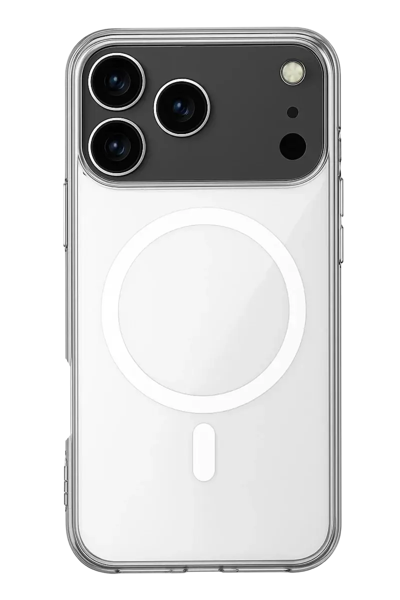 Newface İphone 17 Pro Max Kılıf Magneticsafe Şeffaf Silikon - Şeffaf