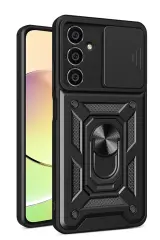 Newface Samsung Galaxy A05s Kılıf Pars Lens Yüzüklü Silikon - Siyah