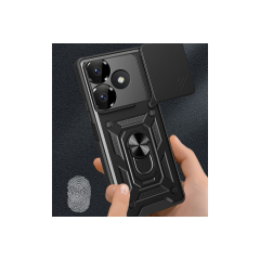 Xiaomi Redmi 13 4g Kılıf Pars Lens Yüzüklü Silikon - Kırmızı