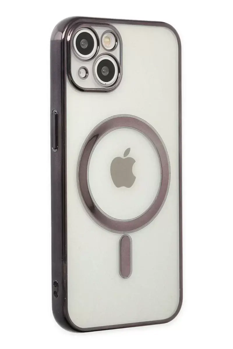 Newface İphone 14 Plus Kılıf Magneticsafe Lazer Silikon - Siyah
