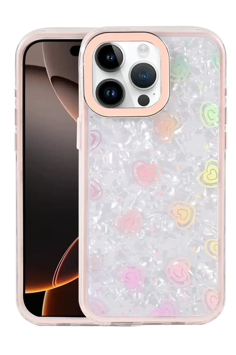 Newface Apple İphone 15 Pro Max Lumi Desenli Kapak - Pembe
