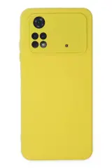 Newface Xiaomi Poco M4 Pro 4g Kılıf Nano İçi Kadife Silikon - Sarı