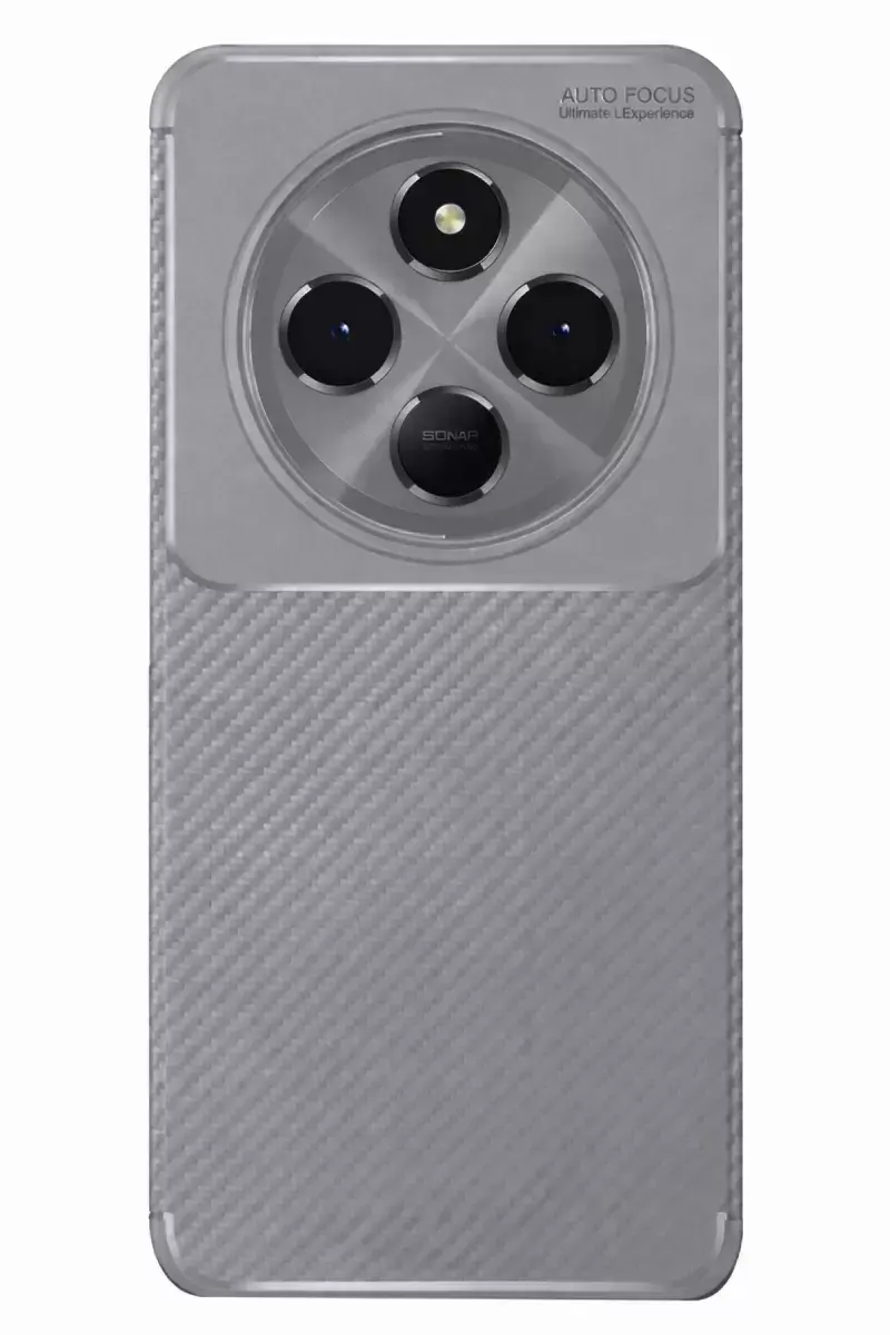 Newface Xiaomi Redmi 14c Kılıf Auto Focus Karbon Kapak - Gri