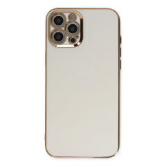 İphone 12 Pro Max Kılıf Volet Silikon - Beyaz