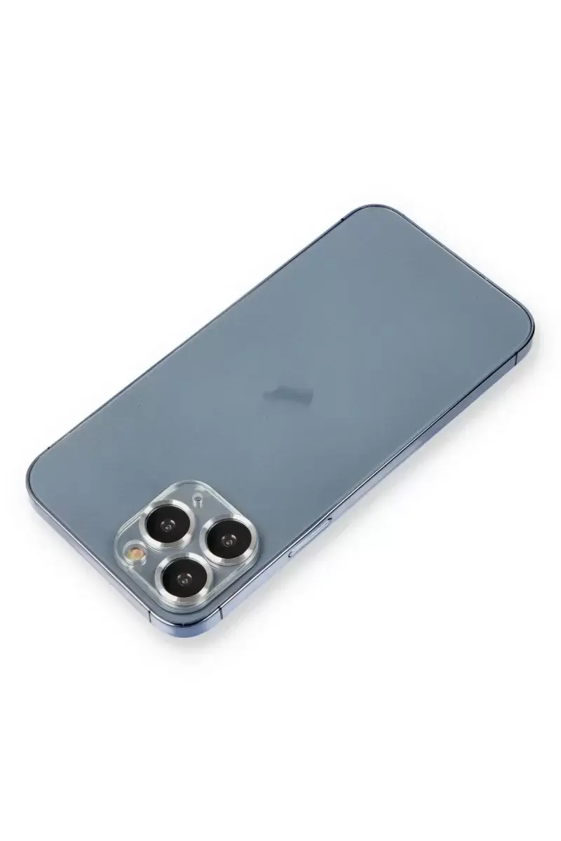 Newface İphone 11 Pro Max Metal Kamera Lens Koruma Cam - Gümüş