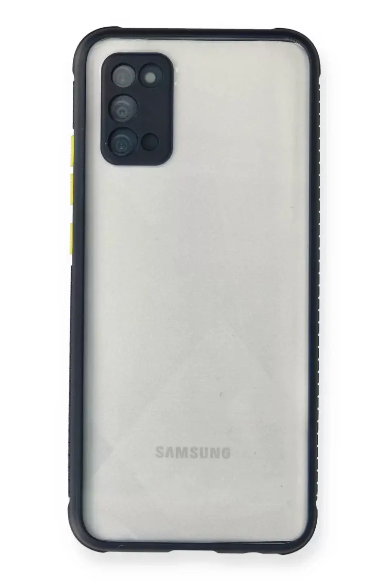 Newface Samsung Galaxy A02s Kılıf Miami Şeffaf Silikon - Lacivert