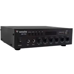 Westa Wm-750u 80 Watt 100v-70v Mini 4-16 Ohm Usb-sd-bluetooth 2 Mikrofon Girişli Trafolu Anfi