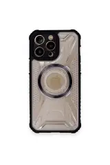 Newface İphone 12 Pro Max Kılıf Prag Magneticsafe Kapak - Siyah
