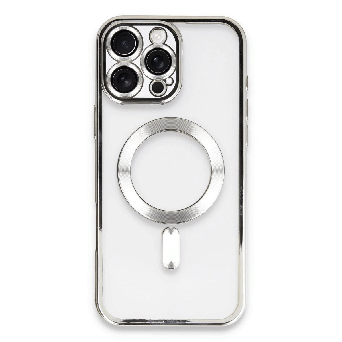 İphone 16 Pro Max Kılıf Kross Magneticsafe Kapak - Gümüş