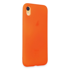 İphone Xr Kılıf First Silikon - Parlak Turuncu