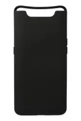 Newface Samsung Galaxy A80 Kılıf Nano İçi Kadife Silikon - Siyah