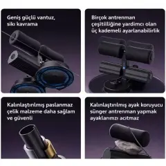 Sunup Sn-29962 Çift Vantuzlu  Ev Tipi 3 Kademe Boy Ayarlı Mekik - Karın Egzersiz Aleti