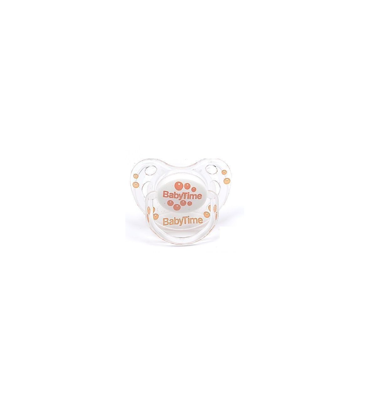 BabyTime BT136 Silikon Damaklı Desenli Emzik N.3 - Turuncu