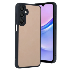 Samsung Galaxy A35 5g Kılıf Aras Deri Kapak - Pudra