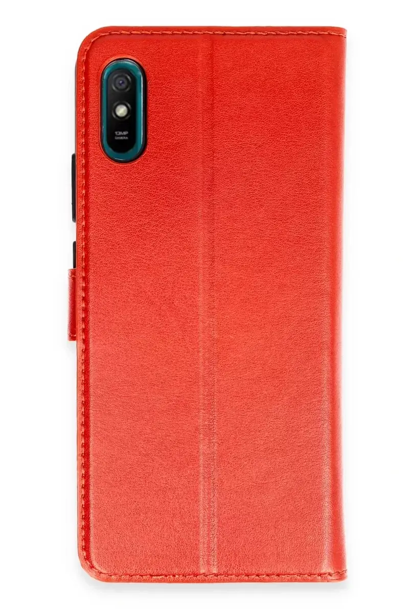 Newface Xiaomi Redmi 9a Kılıf Trend S Plus Kapaklı Kılıf - Kırmızı