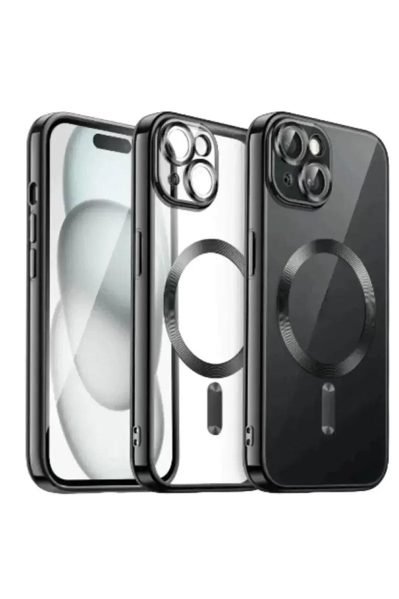 Newface İphone 15 Kılıf Kross Magneticsafe Kapak - Siyah