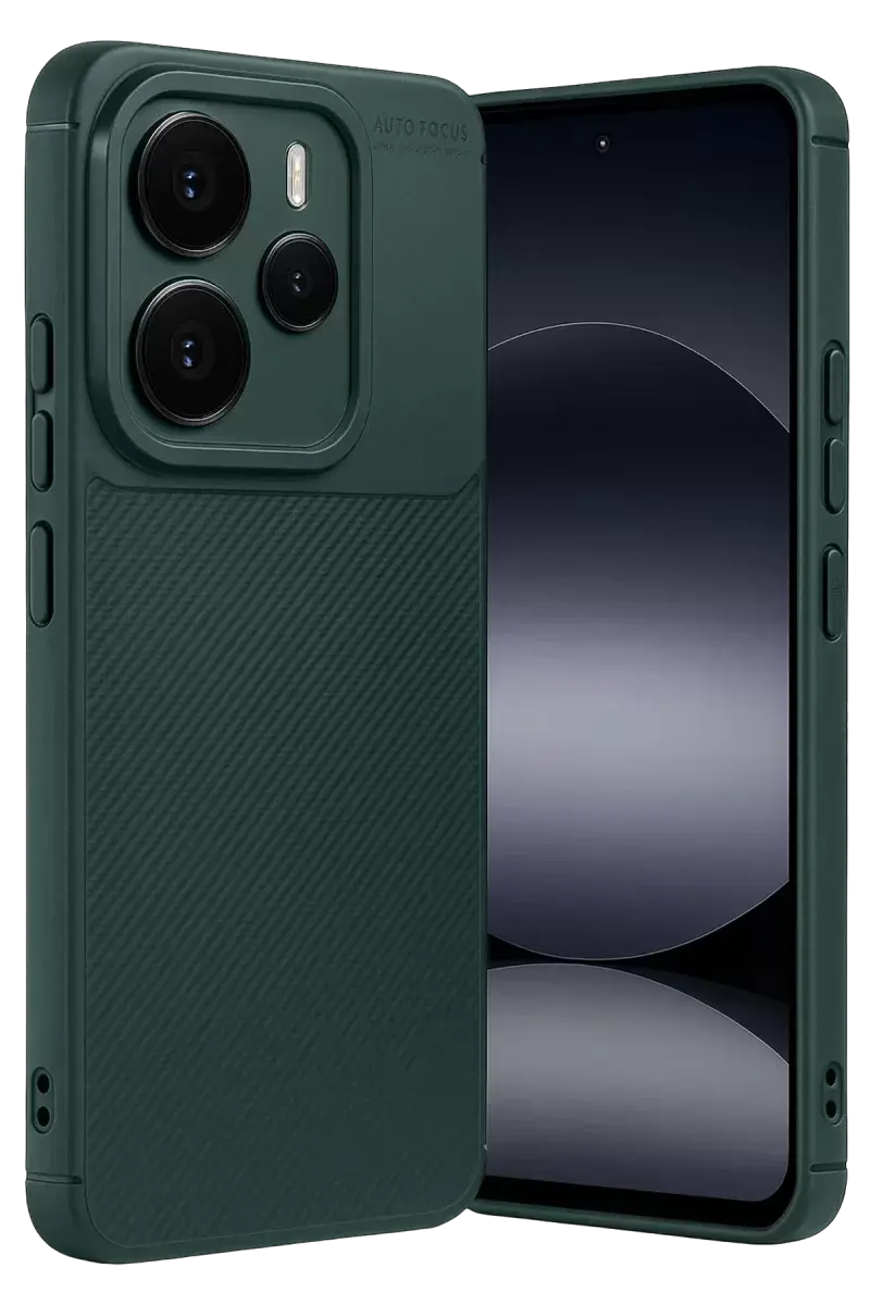Newface Xiaomi Note 14 5g Auto Focus Karbon Kapak - Koyu Yeşil