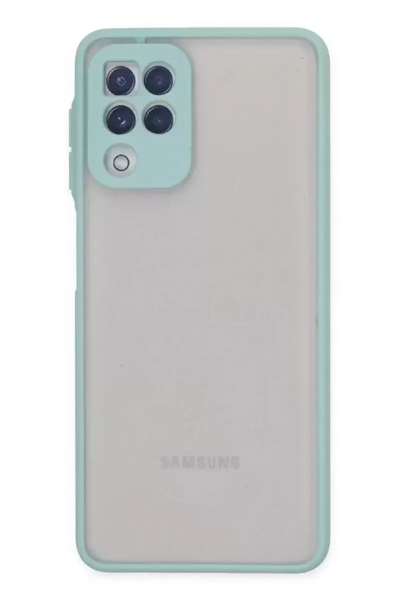 Newface Samsung Galaxy A22 Kılıf Montreal Silikon Kapak - Turkuaz