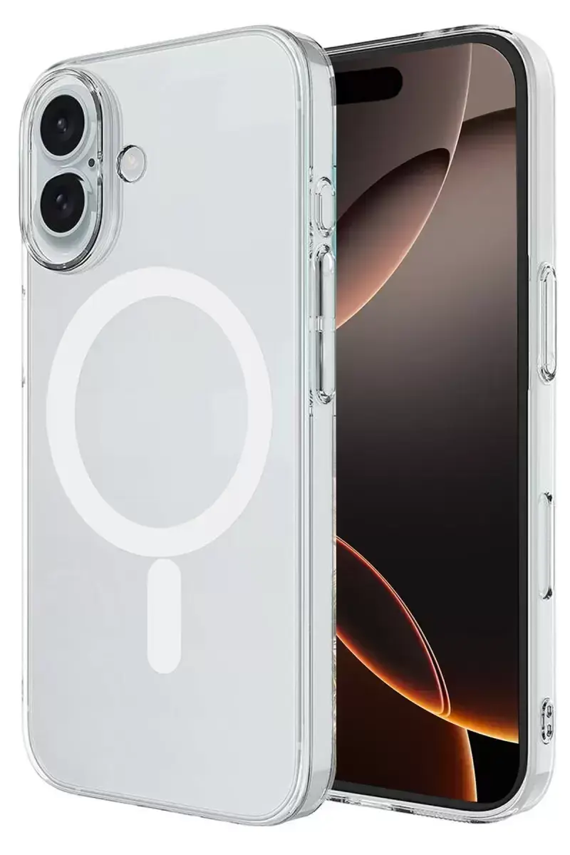 Newface Apple İphone 16 Kılıf Magneticsafe Şeffaf Silikon - Şeffaf