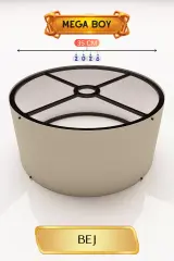Bej Lambader Başlığı 35 Cm Mega Boy