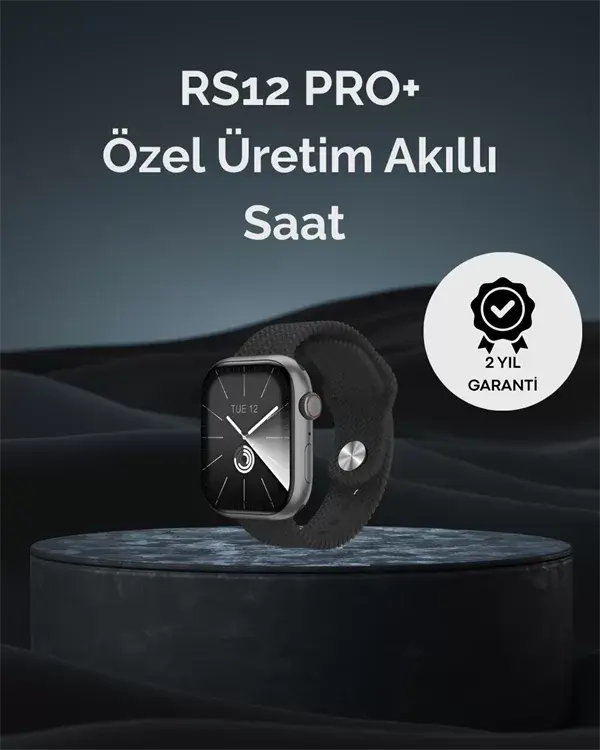 Rs12 Pro+ 2025 Serisi Uzun Şarj Süreli Garantili Full Ekranlı Özel Üretim Akıllı Saat – 2gb Hafıza, Amoled, Gps, Sesli Arama