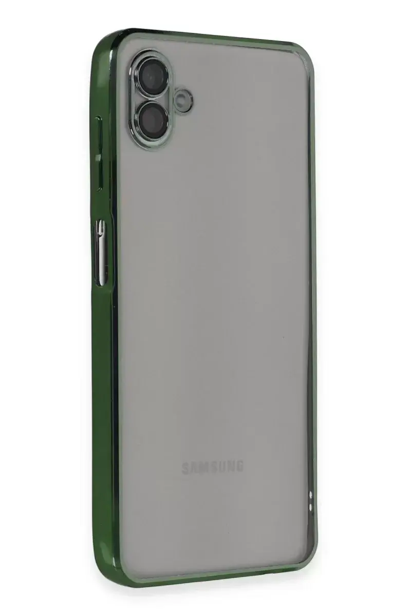 Newface Samsung Galaxy A04 Kılıf Razer Lensli Silikon - Yeşil