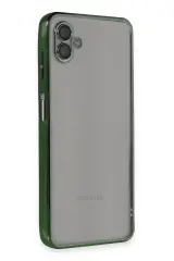 Newface Samsung Galaxy A04 Kılıf Razer Lensli Silikon - Yeşil