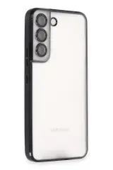 Newface Samsung Galaxy S22 Kılıf Razer Lensli Silikon - Siyah