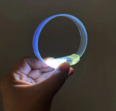 3 Modlu Pilli Led Işıklı Esnek Parti Bilekliği Beyaz