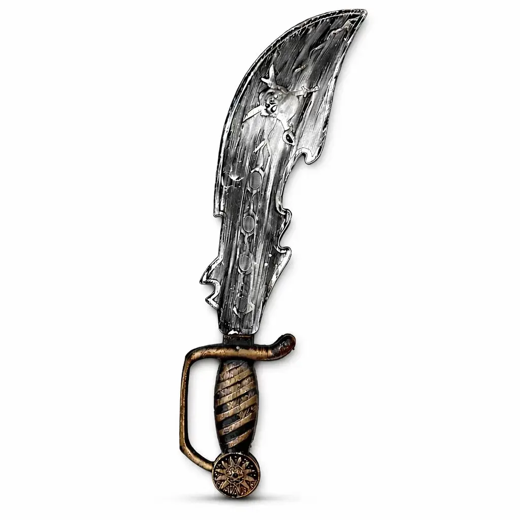 Eskitme Detaylı Plastik Korsan Kılıcı - 45 Cm