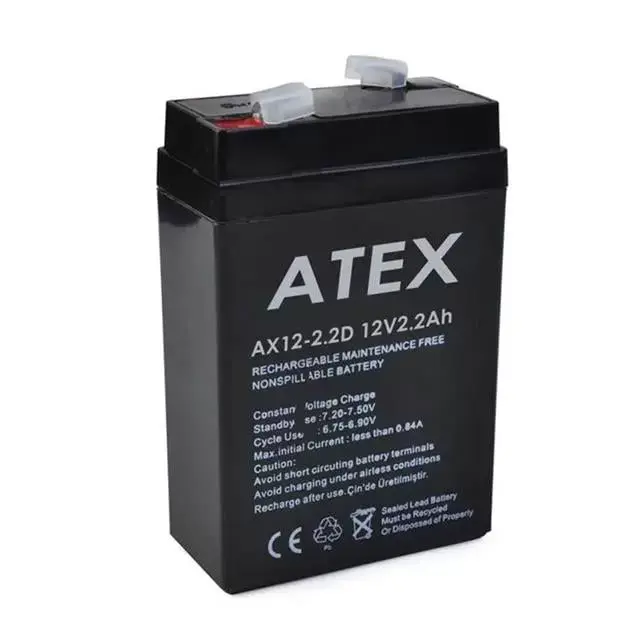 12 Volt 2.2 Amper Dik Kare Akü (70x46x101 Mm)