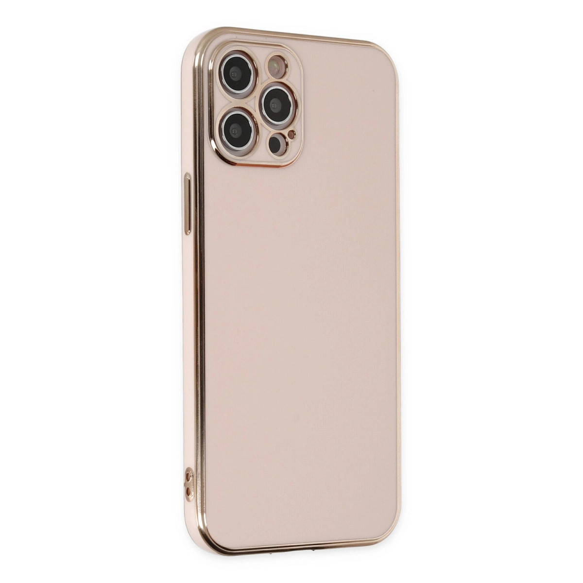 İphone 12 Pro Max Kılıf Volet Silikon - Pembe