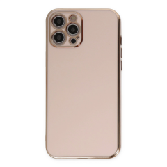İphone 12 Pro Max Kılıf Volet Silikon - Pembe