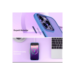 İphone 13 Pro Max Kılıf Power Silikon - Sierra Blue