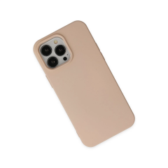 İphone 14 Pro Kılıf Nano İçi Kadife Silikon - Pudra