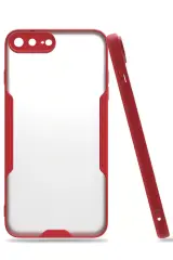 Newface İphone 7 Plus Kılıf Platin Silikon - Kırmızı
