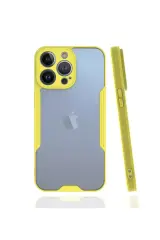 Newface İphone 13 Pro Kılıf Platin Silikon - Sarı